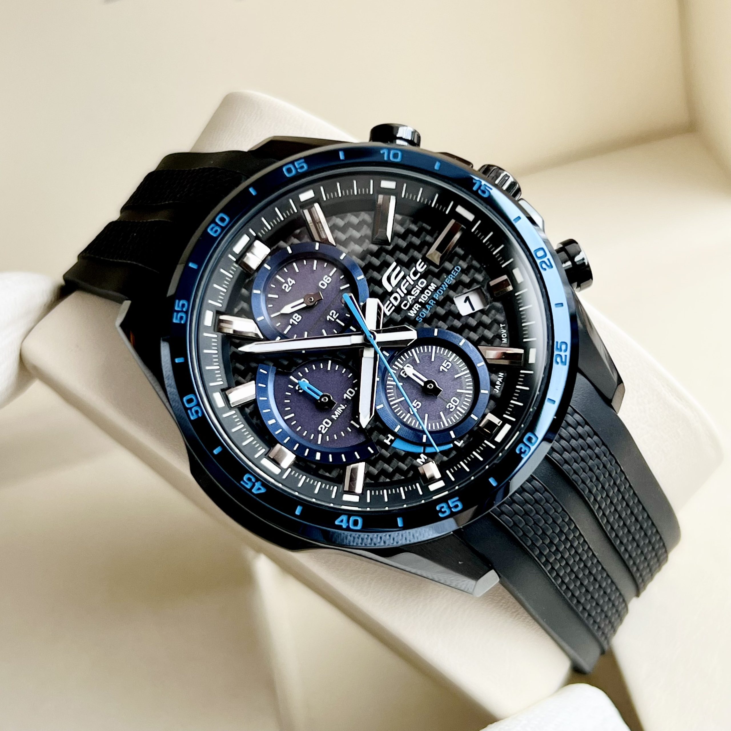 Casio Edifice EQS-900PB-1BVUDF - Đồng Hồ Nam - Năng Lượng Mặt Trời - Kính Khoáng  - Chính Hãng 100%