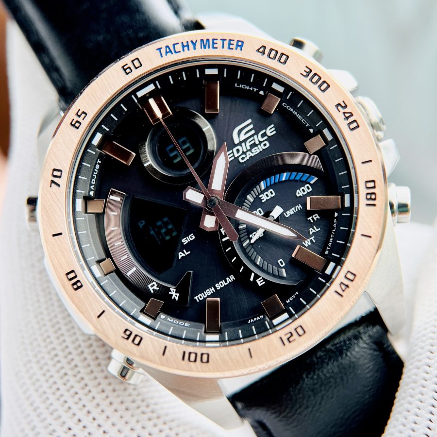 Đồng Hồ Nam Casio Edifice  ECB-900GL- Dây Da - Kết Nối Điện Thoại-  Bảo Hành 5 Năm - Chính Hãng 100%