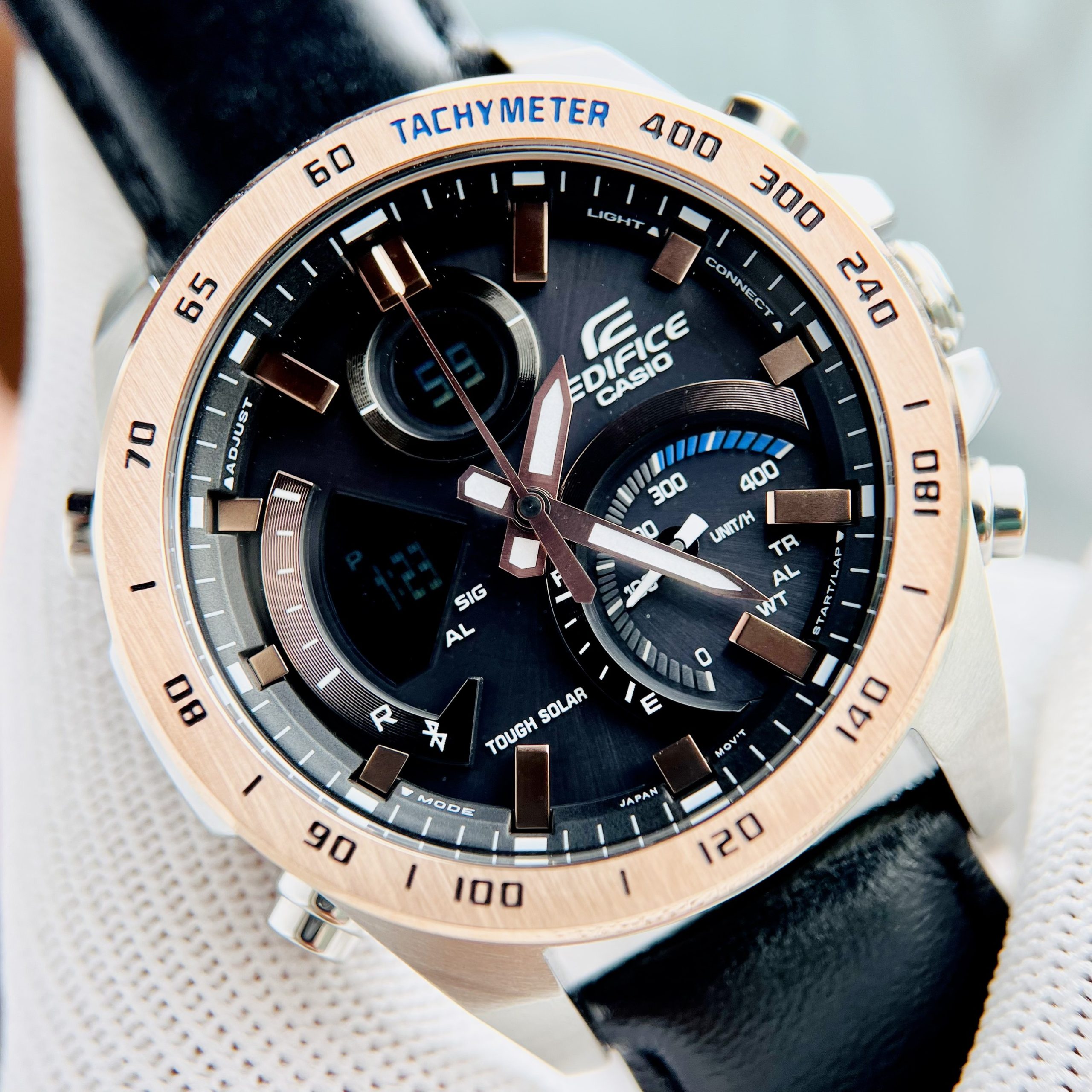 Đồng Hồ Nam Casio Edifice  ECB-900GL- Dây Da - Kết Nối Điện Thoại-  Bảo Hành 5 Năm - Chính Hãng 100%