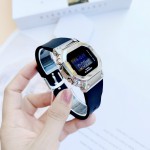 Đồng hồ G Shock Nữ GM-S5600GB-1DR ( Dây Đen - Viền Bạc )  - BH 5 Năm - Chính Hãng 100% — ảnh 5