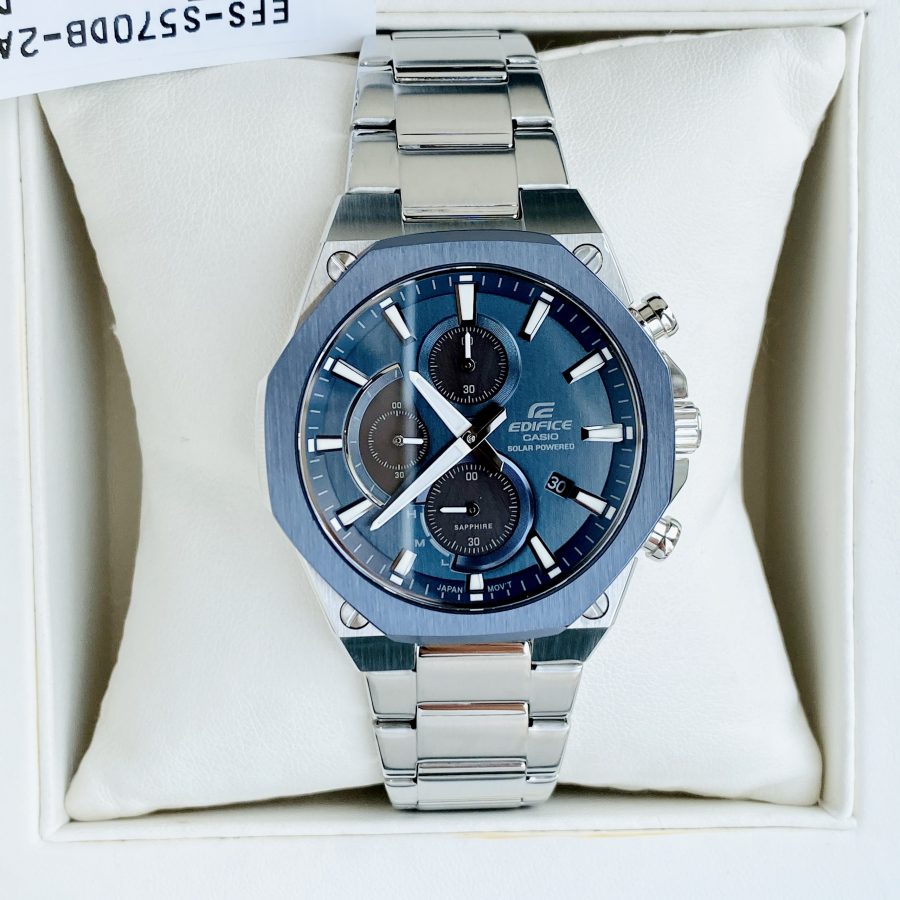 Đồng hồ Casio Edifice EFS-S570DB-2A -Dây Kim Loại -Kính Sapphire - BH 5 Năm - Chính Hãng 100%