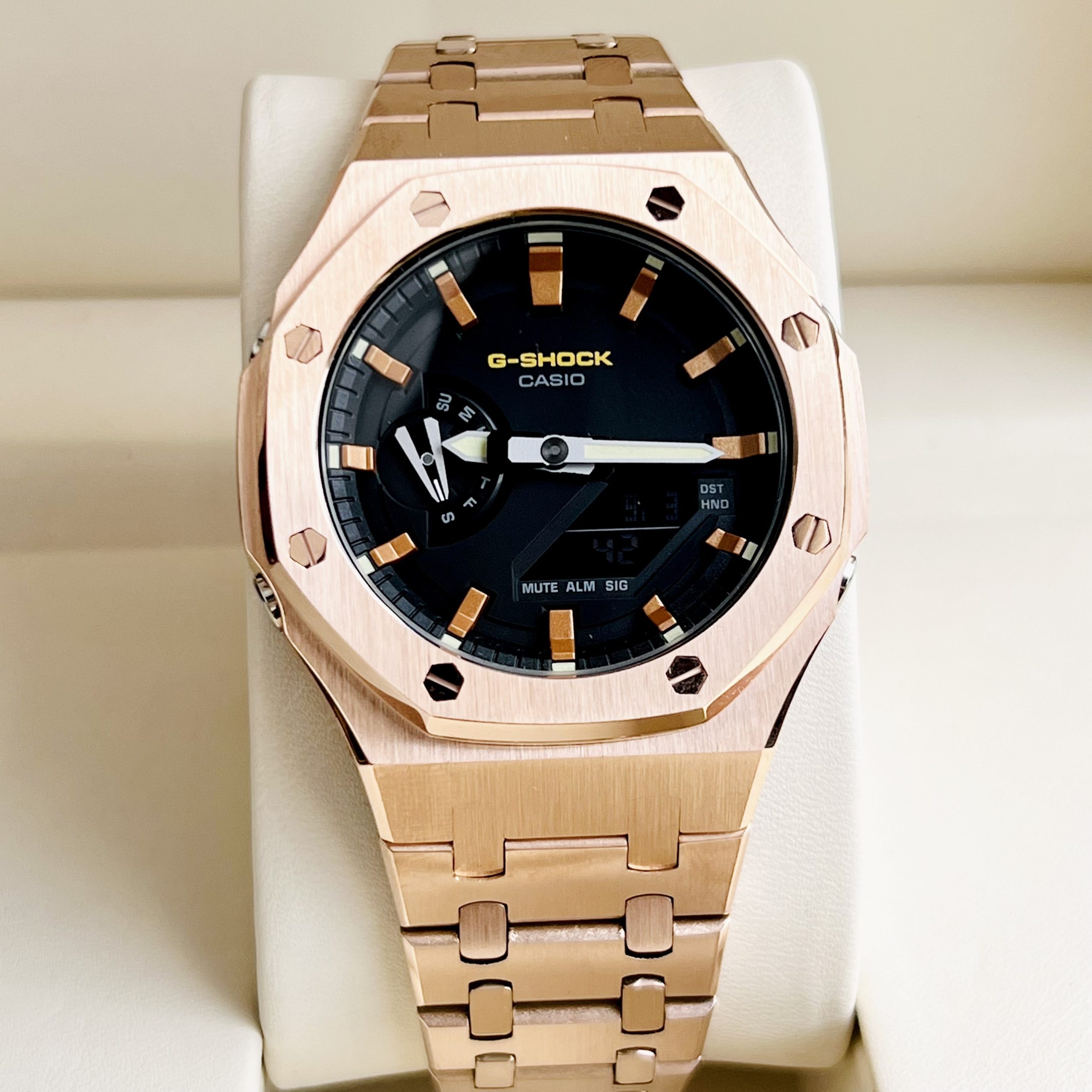 Đồng Hồ Casio G-SHOCK GA2100 CUSTOM AP ROSE GOLD Gen 3 Dây Thép - BH 5 Năm - Chính Hãng 100%