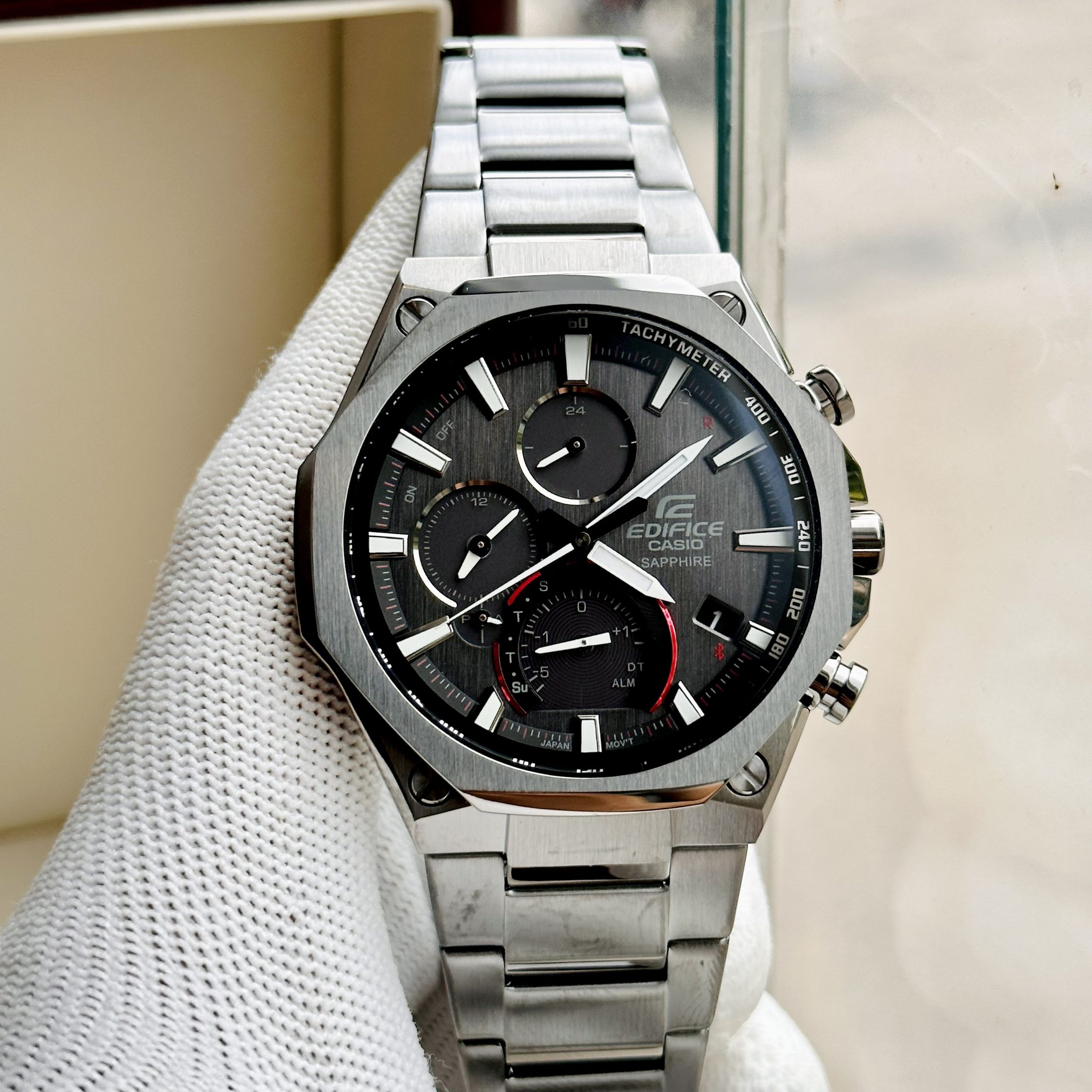 Đồng Hồ Nam Casio Edifice EQB-1100DC-1ADR- Nam -  Bảo Hành 5 Năm- Dây Kim Loại - Pin Năng Lượng - Kết Nối Điện Thoại