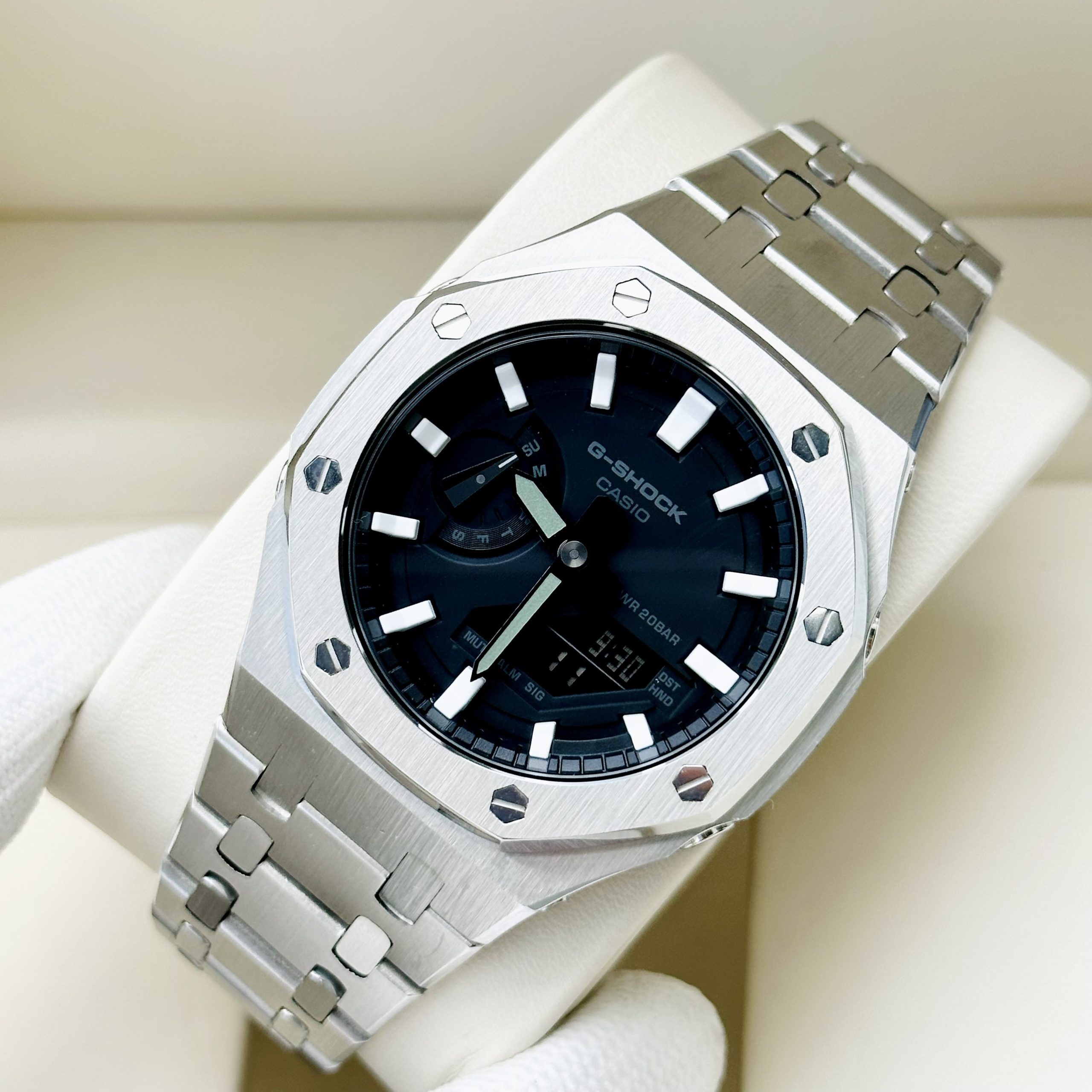 Đồng Hồ Casio G-SHOCK GA2100 CUSTOM AP FULL SILVER Gen 3 - BH 5 Năm - Chính Hãng 100%