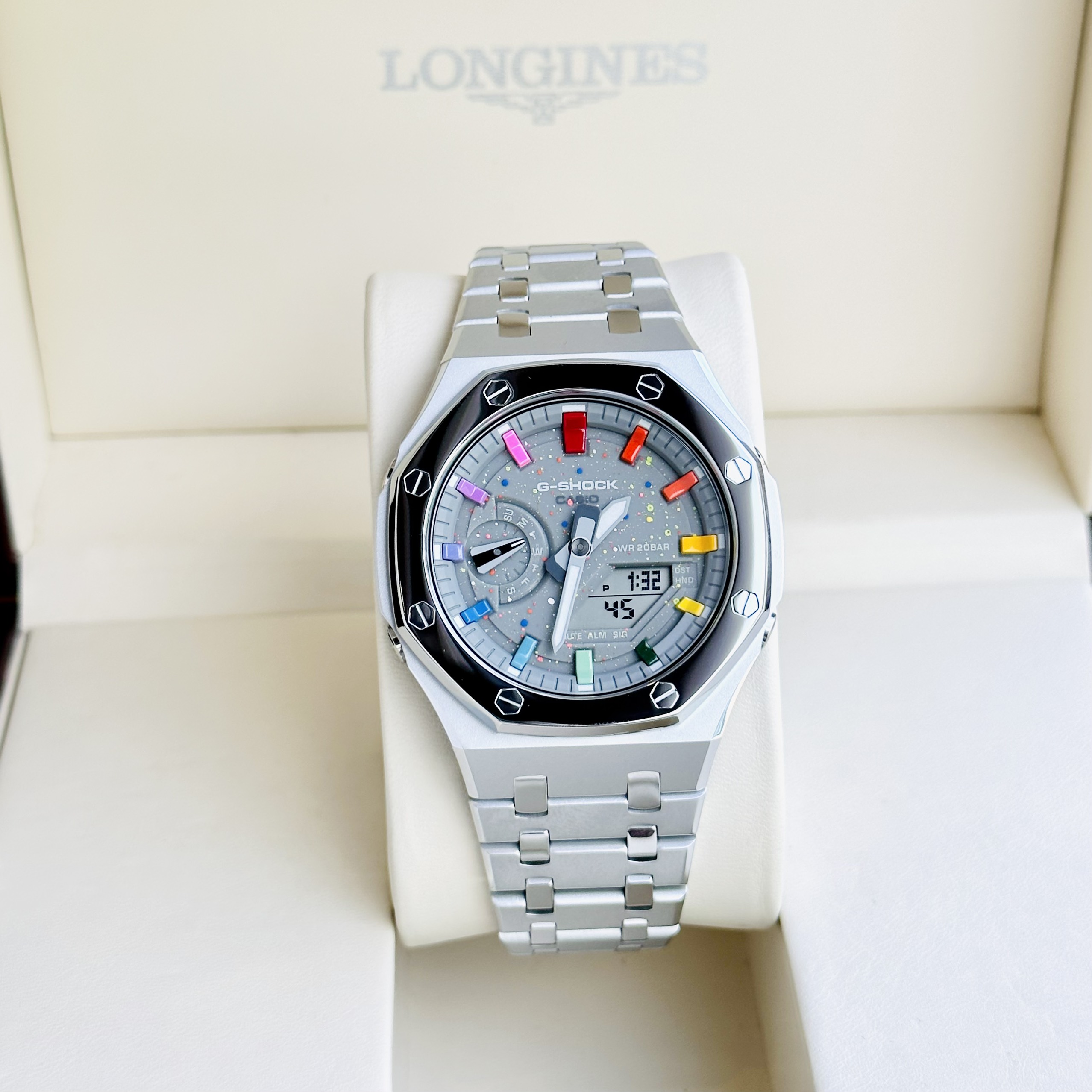 Đồng Hồ Casio G-SHOCK GA2100 CUSTOM GALAXY BẠC NHÁM - BH 5 Năm - Chính Hãng 100%