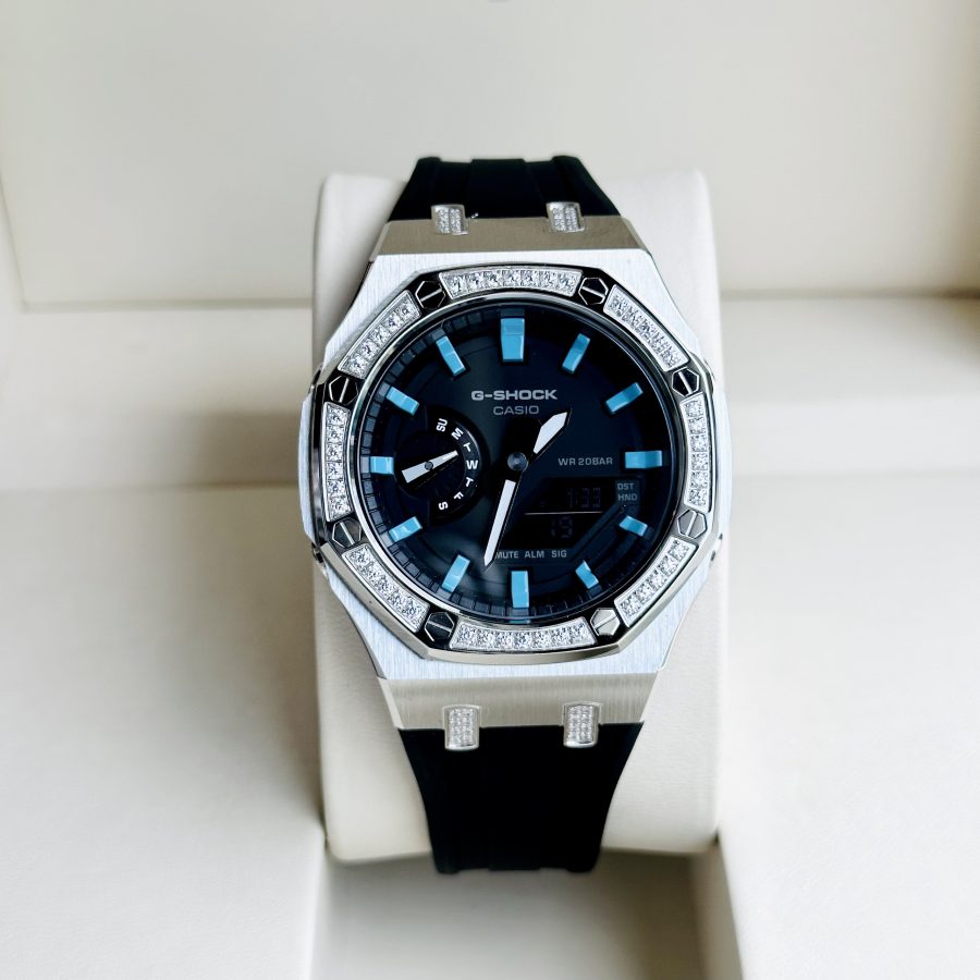 Đồng Hồ Casio G-SHOCK GA2100 CUSTOM Đá Blue - BH 5 Năm - Chính Hãng 100%