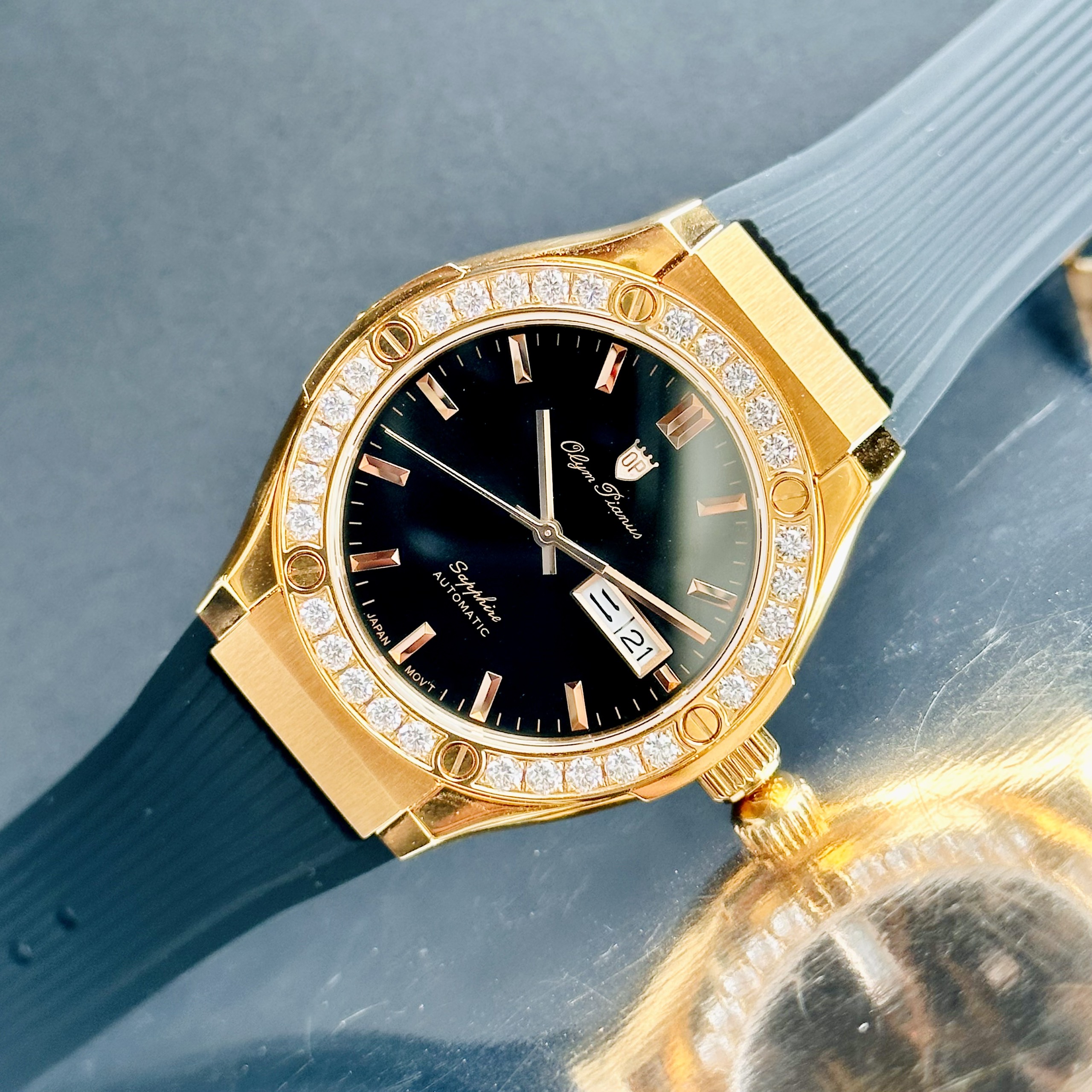 Đồng Hồ Olym Pianus OP990-45ADGR-GL-D Classic Fusion  - Cơ - Automatic - Kính Sapphire