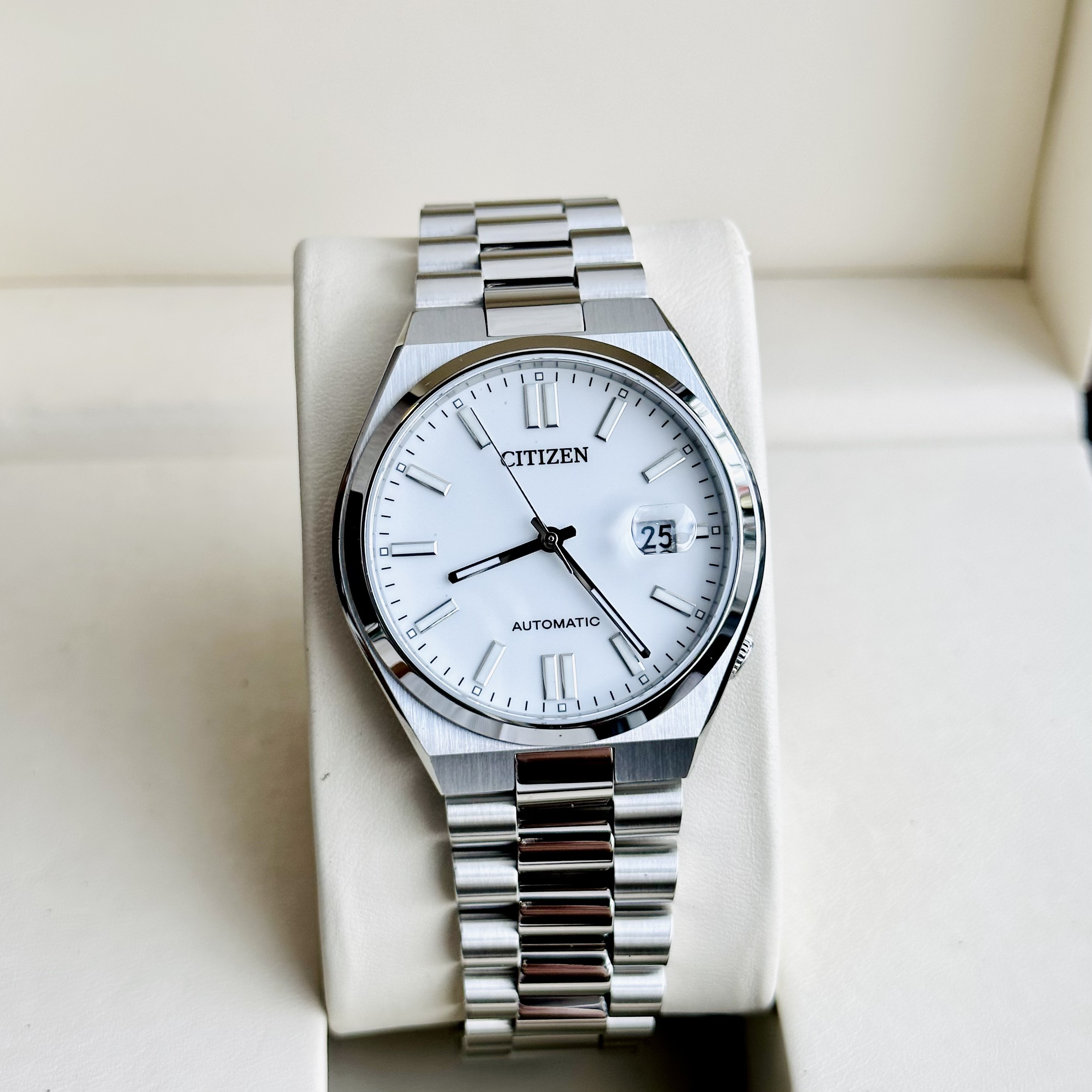 Đồng Hồ Nam Citizen NJ0150-81A Mặt Trắng -Automatic ( Cơ ) - BH 5 Năm - Chính Hãng 100%