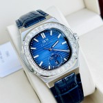 ĐỒNG HỒ NAM I&W Carnival 735G1 Dây Da Mặt Xanh- Automatic - Kính Sapphire — ảnh 4