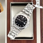 ĐỒNG HỒ NAM I&W Carnival 721G Black - Viền Bạc Trơn - Automatic - Dây Thép - Kính Sapphire — ảnh 4