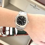 ĐỒNG HỒ NAM I&W Carnival 721G Black - Viền Bạc Trơn - Automatic - Dây Thép - Kính Sapphire — ảnh 6