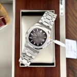 ĐỒNG HỒ NAM I&W Carnival 721G Gray - Viền Bạc Trơn - Dây Thép - Automatic - Kính Sapphire — ảnh 4