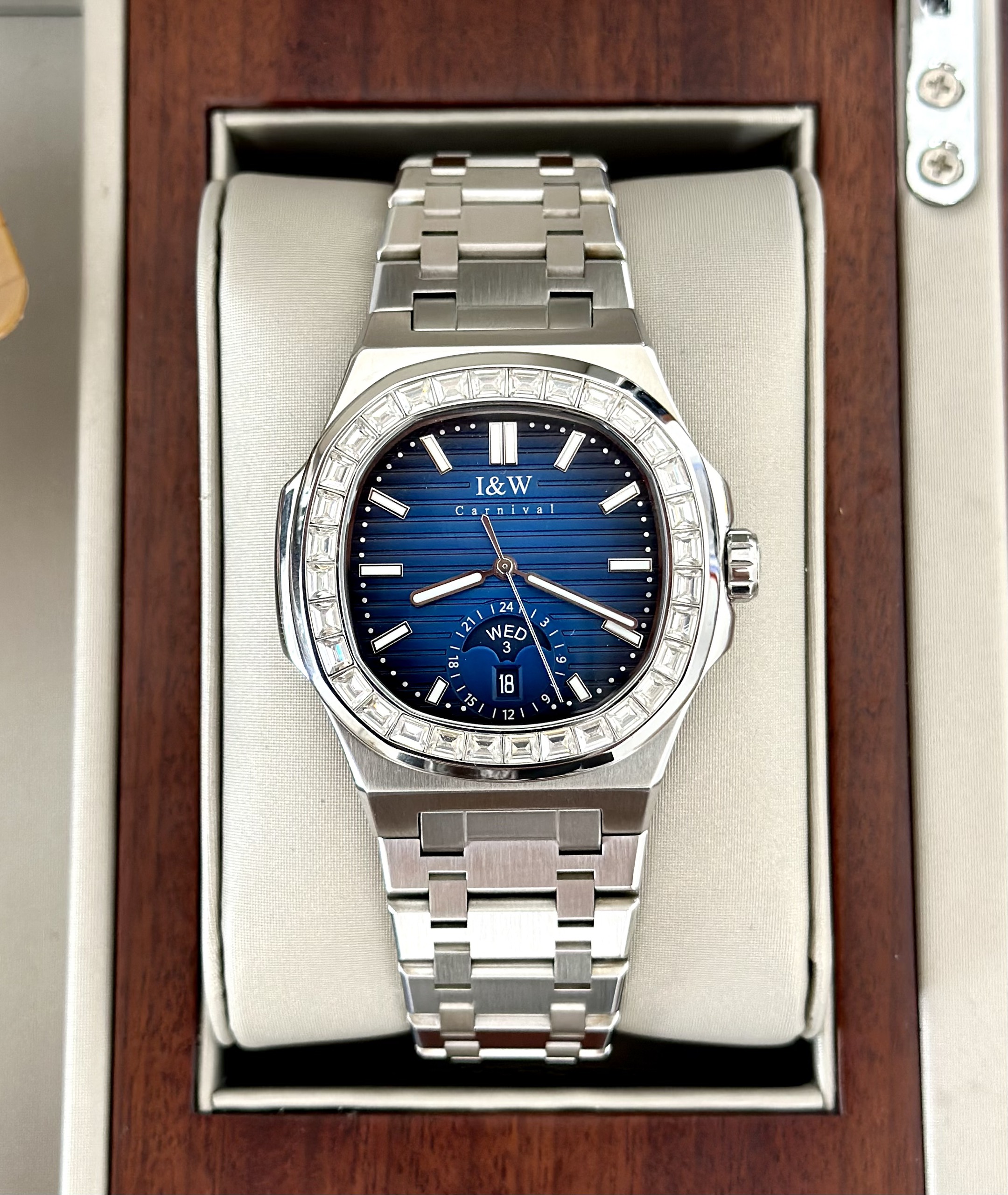 ĐỒNG HỒ NAM I&W Carnival 735G1- Automatic -Dây Thép- Kính Sapphire