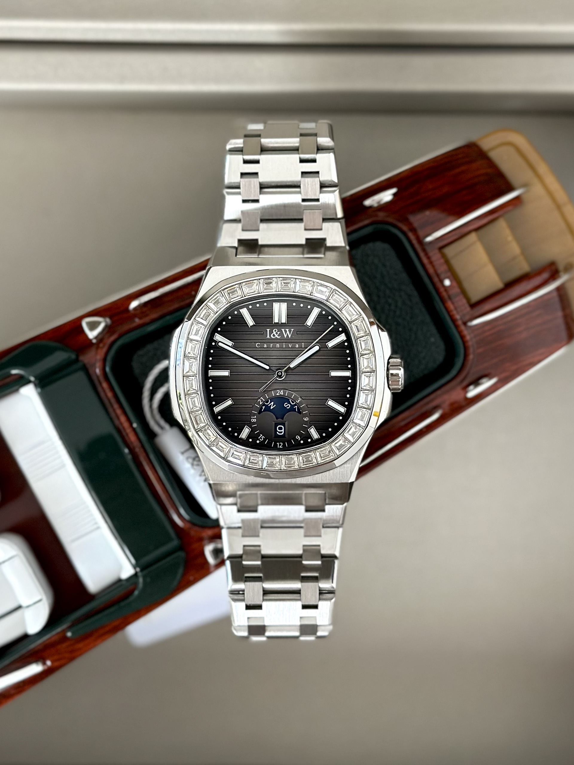 ĐỒNG HỒ NAM I&W Carnival 735G3- Automatic - Dây Thép- Kính Sapphire