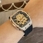 Đồng hồ Nam Bonest Gatti Ghost Dragon Star Gold Full  Diamond - 45mm - Automatic — ảnh 3