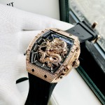 Đồng hồ Nam Bonest Gatti Ghost Dragon Star Gold Full  Diamond - 45mm - Automatic — ảnh 5