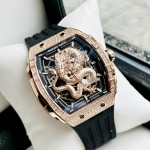 Đồng hồ Nam Bonest Gatti Ghost Dragon Star Gold Full  Diamond - 45mm - Automatic — ảnh 8