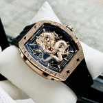Đồng hồ Nam Bonest Gatti Ghost Dragon Star Gold Full  Diamond - 45mm - Automatic — ảnh 10