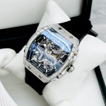 Đồng hồ Nam Bonest Gatti Ghost Dragon Star Silver Full Diamond - 45mm - Automatic — ảnh 2