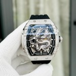 Đồng hồ Nam Bonest Gatti Ghost Dragon Star Silver Full Diamond - 45mm - Automatic — ảnh 3