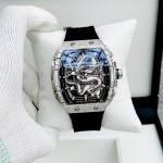 Đồng hồ Nam Bonest Gatti Ghost Dragon Star Silver Full Diamond - 45mm - Automatic — ảnh 6