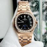 ĐỒNG HỒ NAM Carnival 8110G - Mặt Đen - Automatic - Dây Thép Gold - Kính Sapphire — ảnh 10