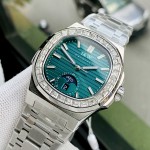 ĐỒNG HỒ NAM I&W Carnival 735G Emerald Green - Viền Đá - Dây Thép - Automatic - Kính Sapphire — ảnh 9