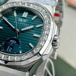 ĐỒNG HỒ NAM I&W Carnival 735G Emerald Green - Viền Đá - Dây Thép - Automatic - Kính Sapphire — ảnh 5