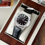 ĐỒNG HỒ NAM I&W Carnival 721G Black - Viền Bạc Trơn - Automatic - Dây Da - Kính Sapphire — ảnh 7