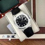 ĐỒNG HỒ NAM I&W Carnival 721G Black - Viền Bạc Trơn - Automatic - Dây Da - Kính Sapphire — ảnh 8