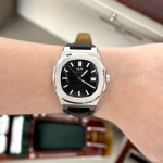 ĐỒNG HỒ NAM I&W Carnival 721G Black - Viền Bạc Trơn - Automatic - Dây Da - Kính Sapphire — ảnh 5