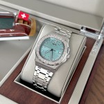ĐỒNG HỒ NAM I&W Carnival 721G TIFFANY - Viền Bạc Đá - Dây Thép - Automatic - Kính Sapphire — ảnh 2