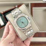 ĐỒNG HỒ NAM I&W Carnival 721G TIFFANY - Viền Bạc Đá - Dây Thép - Automatic - Kính Sapphire — ảnh 4