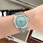 ĐỒNG HỒ NAM I&W Carnival 721G TIFFANY - Viền Bạc Đá - Dây Thép - Automatic - Kính Sapphire — ảnh 5