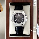 ĐỒNG HỒ NAM I&W Carnival 721G Gray - Viền Bạc Trơn - Automatic - Dây Da - Kính Sapphire — ảnh 1