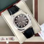 ĐỒNG HỒ NAM I&W Carnival 721G Gray - Viền Bạc Trơn - Automatic - Dây Da - Kính Sapphire — ảnh 8