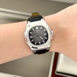 ĐỒNG HỒ NAM I&W Carnival 721G Gray - Viền Bạc Trơn - Automatic - Dây Da - Kính Sapphire — ảnh 3