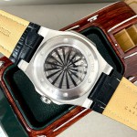 ĐỒNG HỒ NAM I&W Carnival 721G Gray - Viền Bạc Trơn - Automatic - Dây Da - Kính Sapphire — ảnh 5