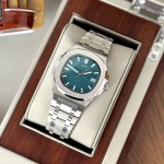 ĐỒNG HỒ NAM I&W Carnival 721G Emerald Green - Viền Bạc Trơn - Dây Thép - Automatic - Kính Sapphire — ảnh 2