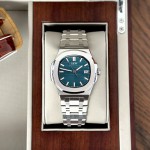 ĐỒNG HỒ NAM I&W Carnival 721G Emerald Green - Viền Bạc Trơn - Dây Thép - Automatic - Kính Sapphire — ảnh 3