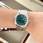 ĐỒNG HỒ NAM I&W Carnival 721G Emerald Green - Viền Bạc Trơn - Dây Thép - Automatic - Kính Sapphire — ảnh 6