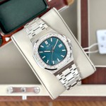 ĐỒNG HỒ NAM I&W Carnival 721G Emerald Green - Viền Bạc Đá - Dây Thép - Automatic - Kính Sapphire — ảnh 7