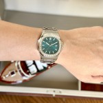 ĐỒNG HỒ NAM I&W Carnival 721G Emerald Green - Viền Bạc Đá - Dây Thép - Automatic - Kính Sapphire — ảnh 3
