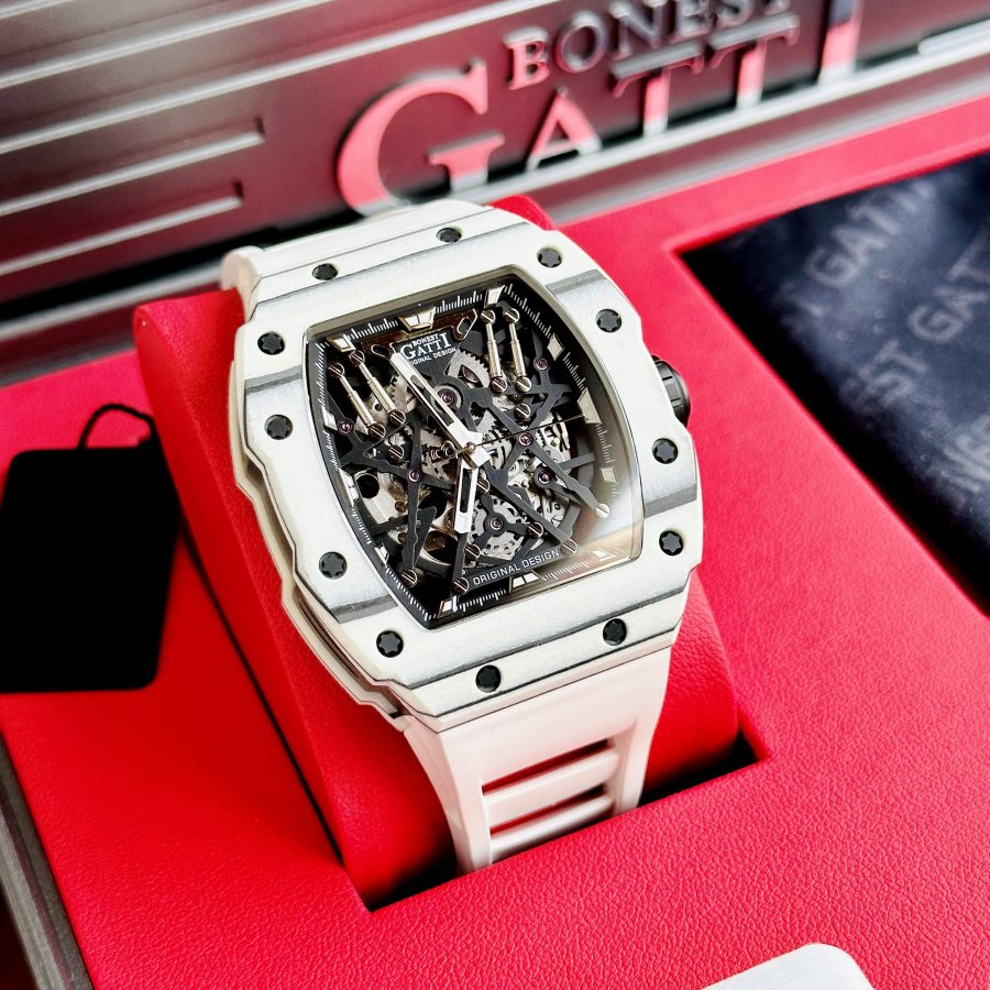 Đồng hồ Nam BONEST GATTI Carbon BG9907 White - 45mm - Automatic
