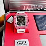 Đồng hồ Nam BONEST GATTI Carbon BG9907 Bugundy - 45mm - Automatic — ảnh 7