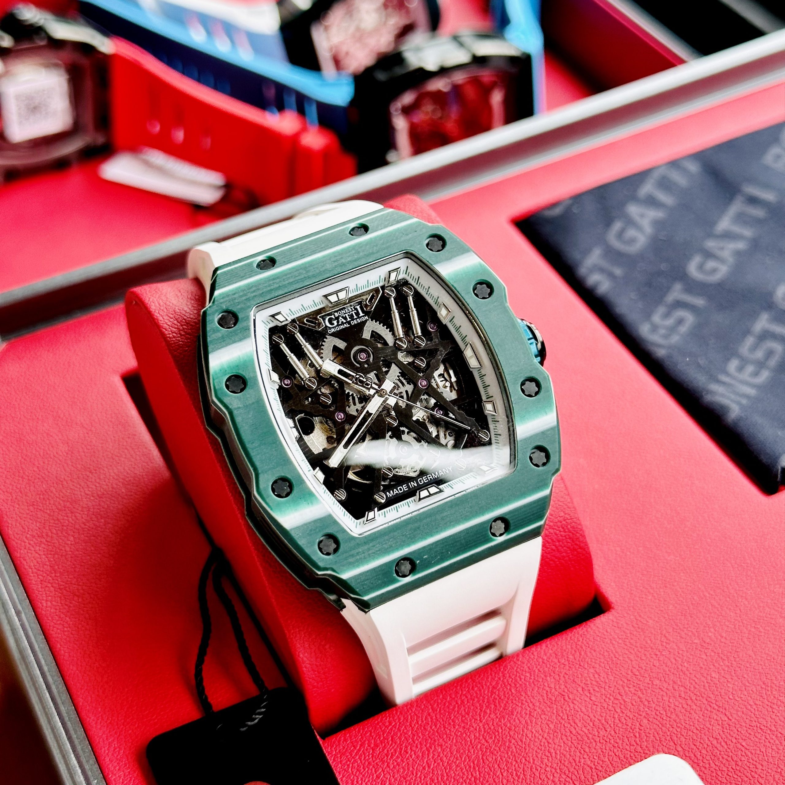 Đồng hồ Nam BONEST GATTI Carbon BG9907 Green - 45mm - Automatic