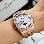 ĐỒNG HỒ NAM Carnival 8110G - Mặt Trắng Đá - Automatic - Dây Thép Gold - Kính Sapphire — ảnh 5