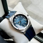 ĐỒNG HỒ NAM I&W Carnival 711G - Mặt Blue - Viền Bạc Trơn - Dây Cao Su - Automatic - Kính Sapphire — ảnh 3