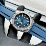 ĐỒNG HỒ NAM I&W Carnival 711G - Mặt Blue - Viền Bạc Trơn - Dây Cao Su - Automatic - Kính Sapphire — ảnh 6