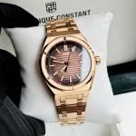 ĐỒNG HỒ NAM I&W Carnival 711G Mặt Nâu - Viền Vàng  Trơn - Dây Thép Gold - Automatic - Kính Sapphire — ảnh 2